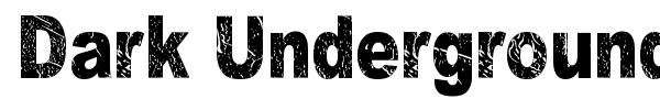 Dark Underground font preview